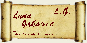 Lana Gaković vizit kartica